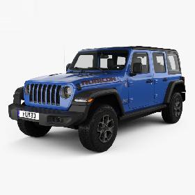Jeep Wrangler Unlimited Rubicon 4-door 2018 3D model